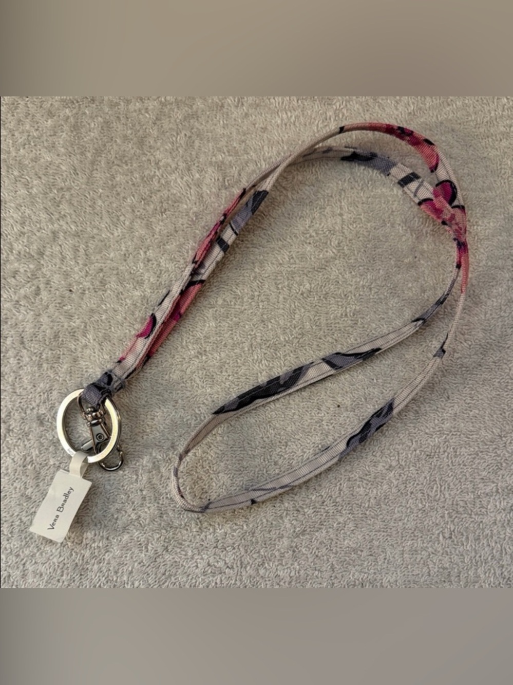 NWT Vera Bradley Hummingbird Blooms ReActive Lanyard Floral RETIRED Pattern